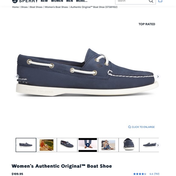 NIB Sperry top siders Size10 navy blue - Picture 4 of 6